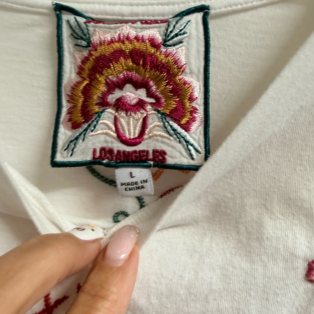 Johnny Was-Cleo Short Puff Sleeve Tee - Picture 5 of 8